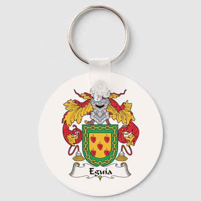 Eguia Family Crest Key Ring (Front)