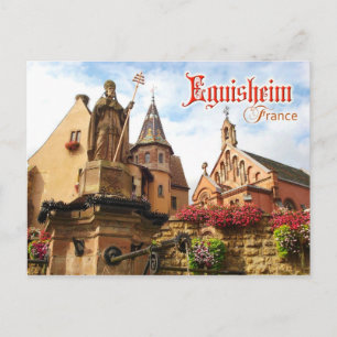 Eguisheim Castle and Pope St Leo IX chapel, France Postcard