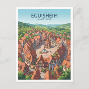 Eguisheim Old Village France Travel Gift Postcard