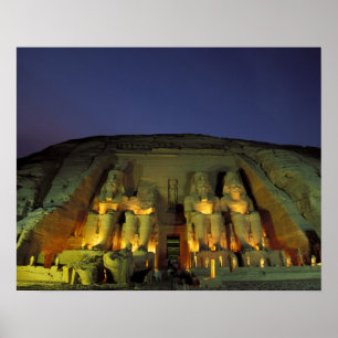 Egypt, Abu Simbel, Colossal figures of Ramesses Poster