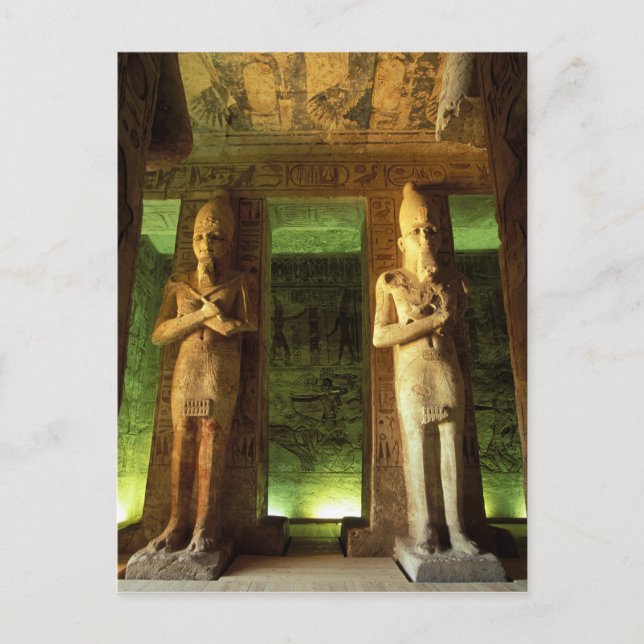 Egypt, Abu Simbel, Statue of Ramesses II, Postcard (Front)