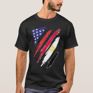 Egypt American Grown Flag USA Patriot Heritage Mon T-Shirt