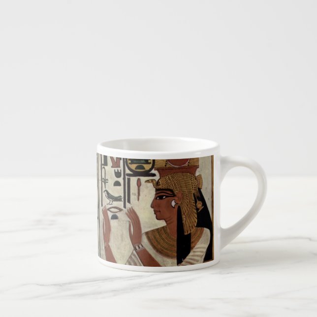 Egypt Ancient Pharaoh Tombs Colourful Painting Art Espresso Cup (Right)