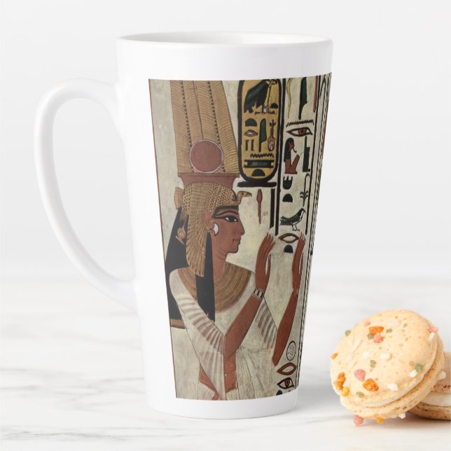 Egypt Ancient Pharaoh Tombs Colourful Painting Art Latte Mug (In Situ)
