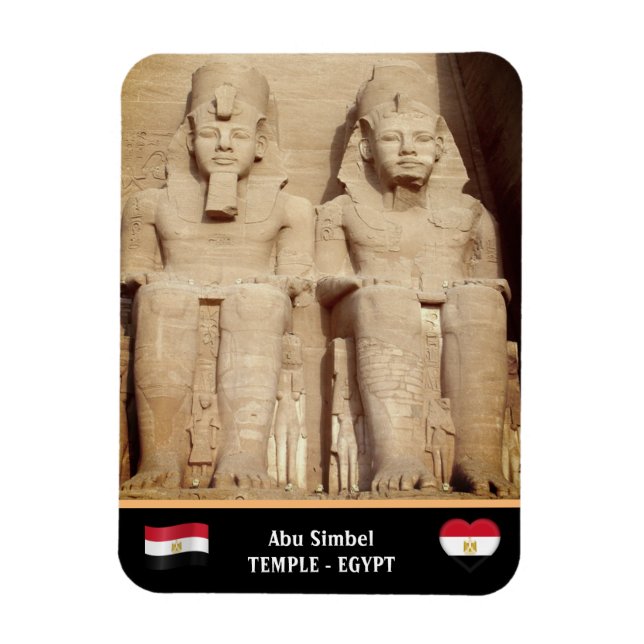 Egypt - Ancient Pharaohs & Abu Simbel Temples Magnet (Vertical)