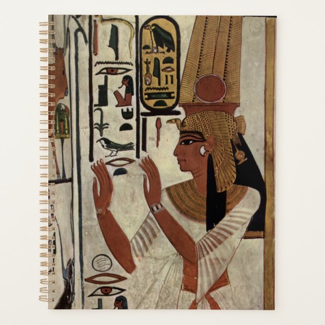 Egypt Ancient Pharoah Tombs Colourful Painting Art Planner (Front)
