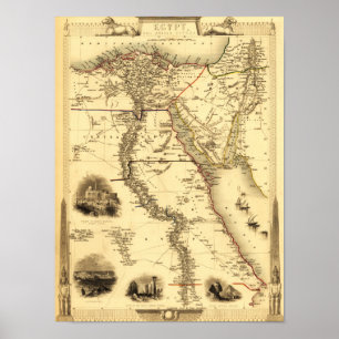 Egypt and ArabiaPanoramic MapEgypt Poster