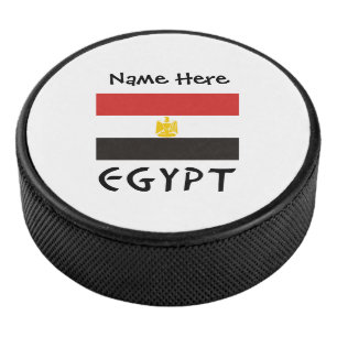 Egypt and Egyptian Flag Personalised  Hockey Puck