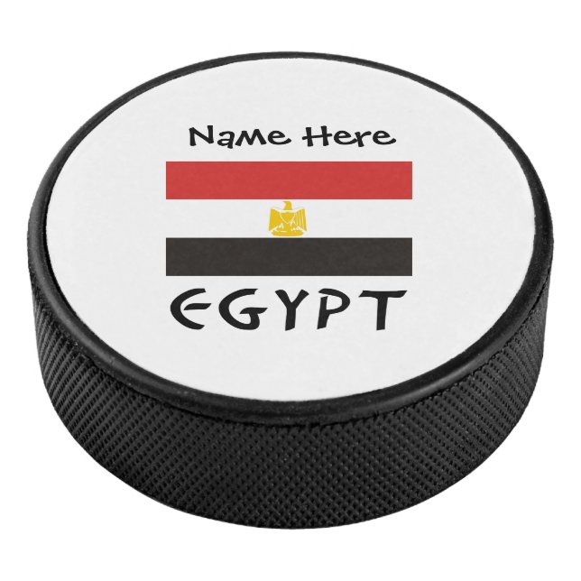 Egypt and Egyptian Flag Personalised  Hockey Puck (3/4)