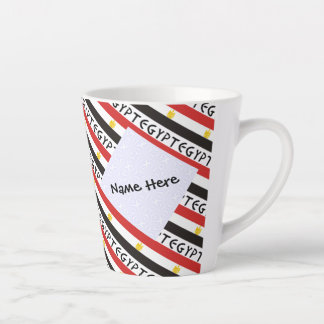 Egypt and Egyptian Flag Tiled Personalised Latte Mug
