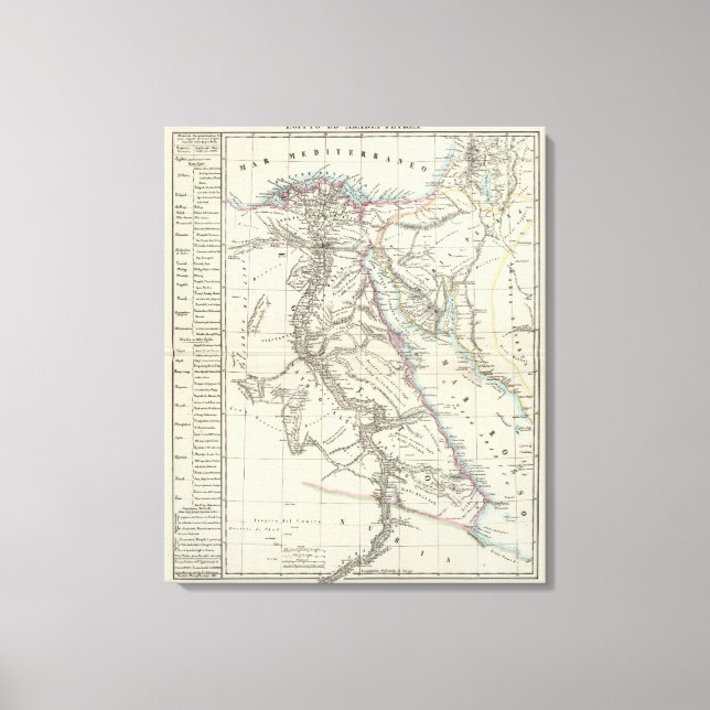 Egypt and Saudi Arabia Canvas Print (Front)
