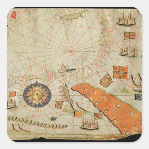 Egypt and the Red Sea Square Sticker