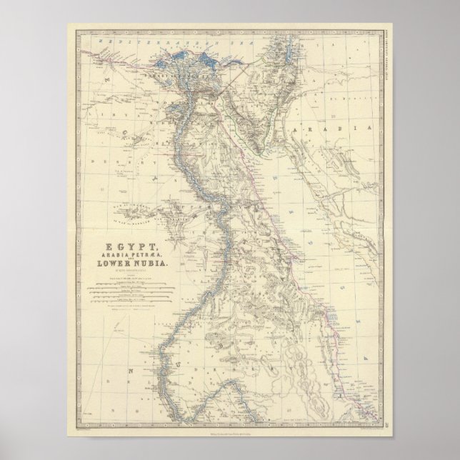 Egypt, Arabia Petraea, Nubia Poster (Front)