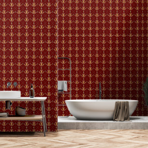Egypt Art Deco Lotus Nefertiti  Wallpaper