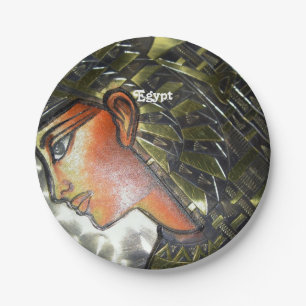 Egypt Art Paper Plate