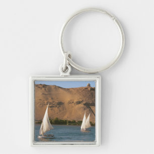 Egypt, Aswan, Nile River, Felucca sailboats, Key Ring