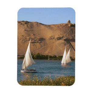Egypt, Aswan, Nile River, Felucca sailboats, Magnet