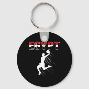 Egypt Basketball Fans Jersey - Egyptian Flag Slam Key Ring