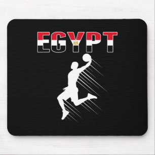 Egypt Basketball Fans Jersey - Egyptian Flag Slam Mouse Pad