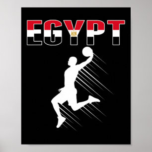 Egypt Basketball Fans Jersey - Egyptian Flag Slam Poster