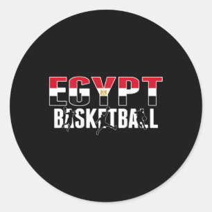 Egypt Basketball Fans Jersey Proud Egyptian Sport  Classic Round Sticker
