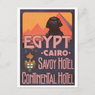 Egypt Cairo Savoy Hotel Postcard