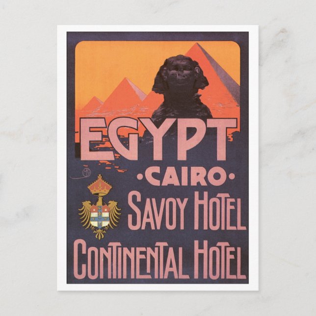 Egypt Cairo Savoy Hotel Postcard (Front)