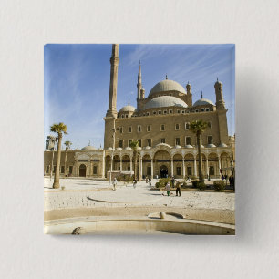 Egypt, Cairo. The imposing Mohammed Ali Mosque 15 Cm Square Badge