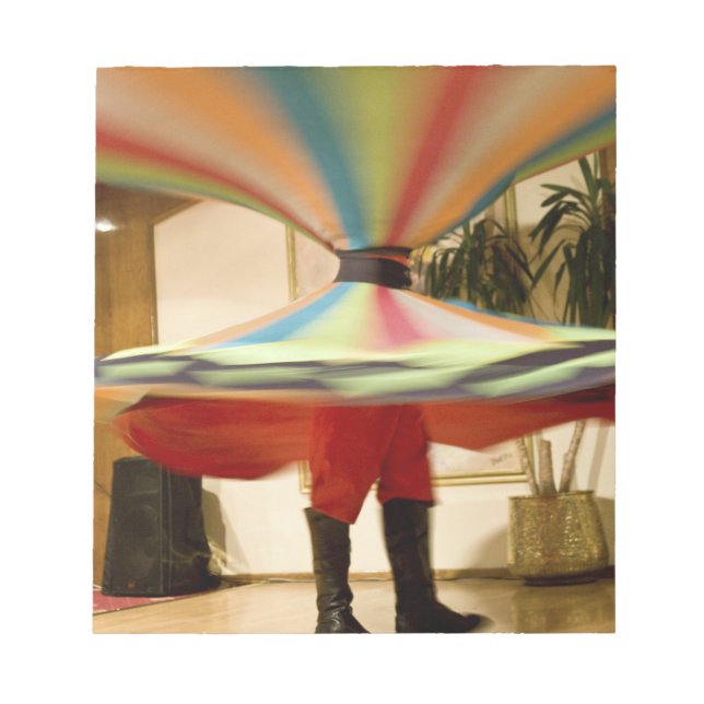 Egypt, Cairo. Whirling dervish dazzling GCT Notepad (Front)