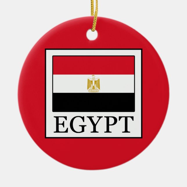 Egypt Ceramic Tree Decoration (Front)