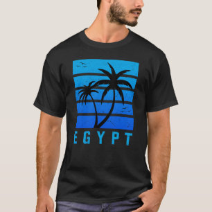 Egypt Distressed Vintage Blue Sunset T-Shirt