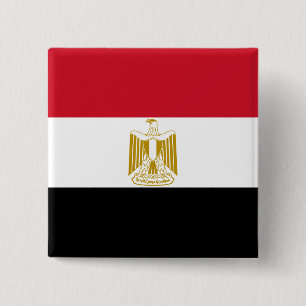 Egypt (Egyptian) Flag 15 Cm Square Badge