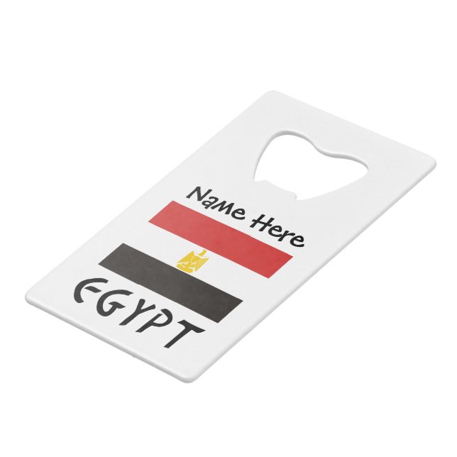 Egypt Egyptian Flag Personalised Name  (Front Angled)