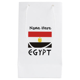 Egypt Egyptian Flag Personalised Name Small Gift Bag