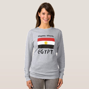 Egypt Egyptian Flag Personalised Name  T-Shirt