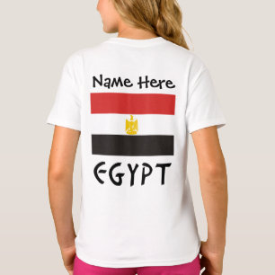 Egypt Egyptian Flag Personalised Name  T-Shirt