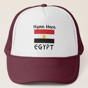 Egypt Egyptian Flag Personalised Name  Trucker Hat