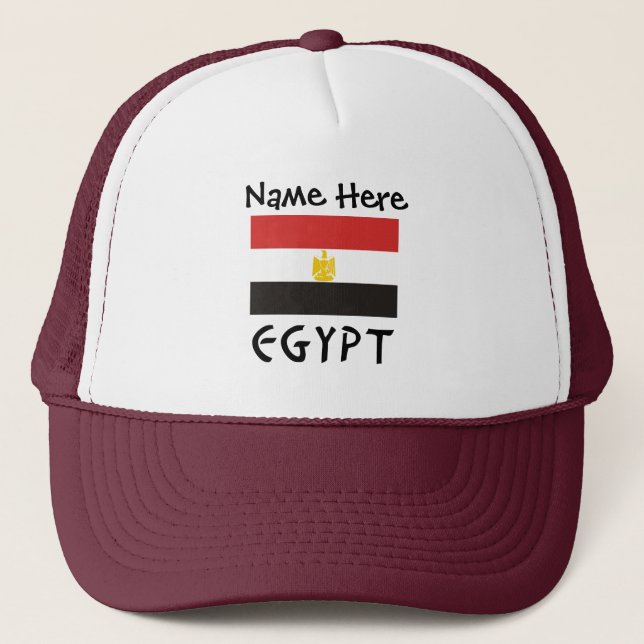 Egypt Egyptian Flag Personalised  Trucker Hat (Front)