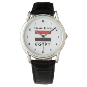 Egypt Egyptian Flag Personalised  Watch