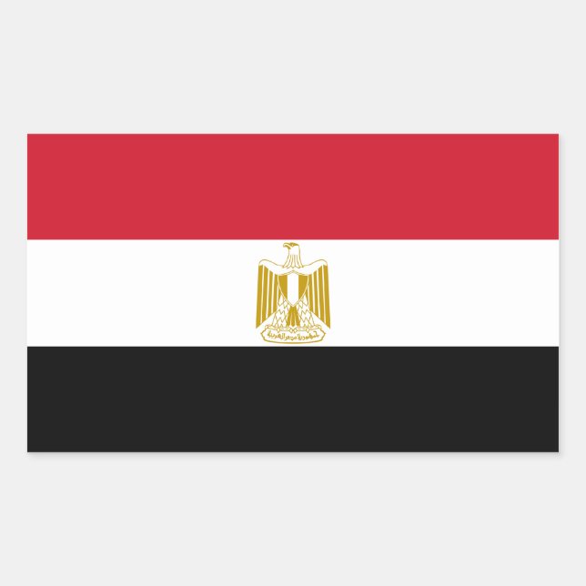 Egypt/Egyptian Flag Rectangular Sticker (Front)