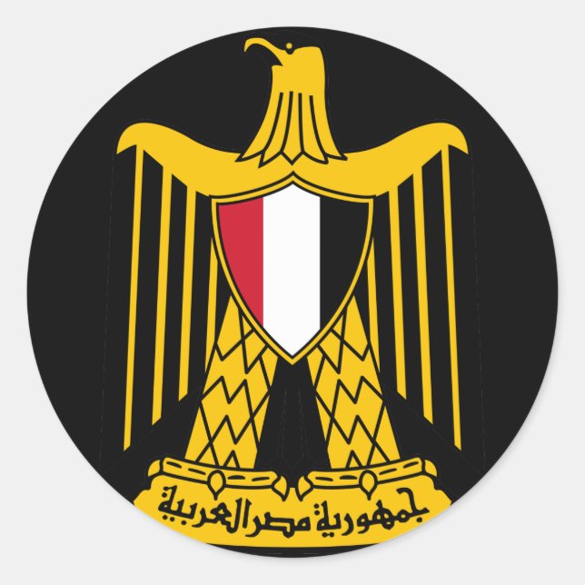 egypt emblem classic round sticker (Front)