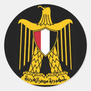 egypt emblem classic round sticker