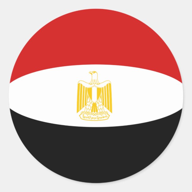Egypt Fisheye Flag Sticker (Front)