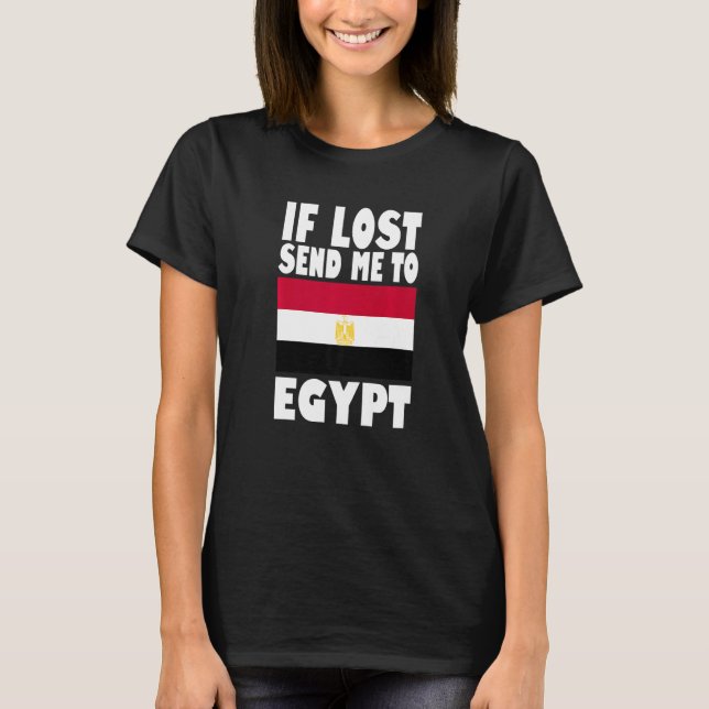 Egypt Flag Design  If lost send me to Egypt Premiu T-Shirt (Front)
