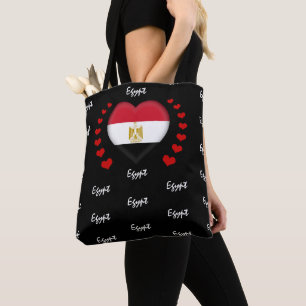Egypt Flag & Heart, Egyptian Flag fashion /sport Tote Bag