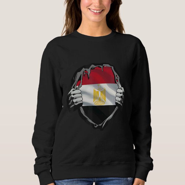 Egypt Flag Heart Sweatshirt (Front)