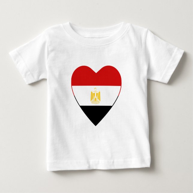 Egypt Flag Heart T-Shirt (Front)