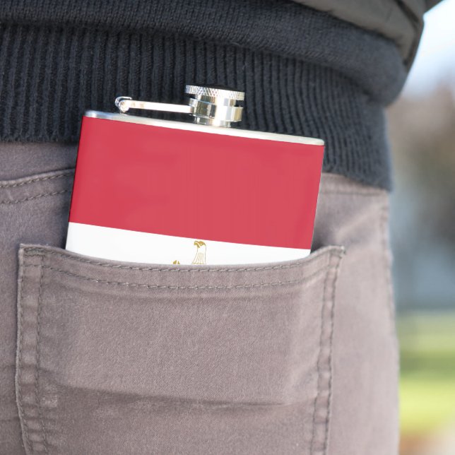 Egypt flag hip flask (In Situ)