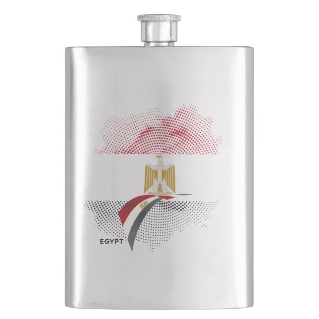 Egypt flag hip flask (Front)
