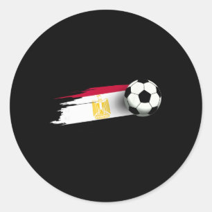 Egypt Flag Jersey Egyptian Soccer Team Egyptian Classic Round Sticker